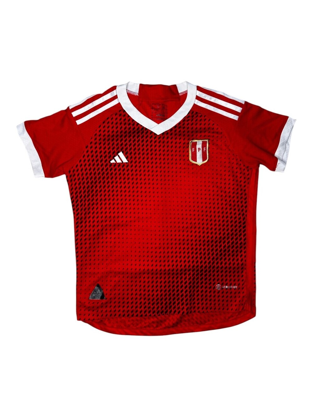 Adidas Unisex Kids' Peru Soccer Jersey Red White Size 10